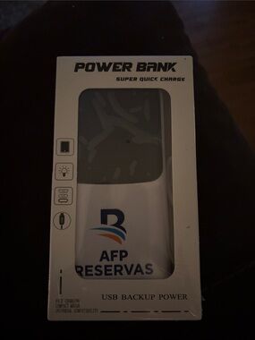 White Portable Power Bank — USB Backup Charger